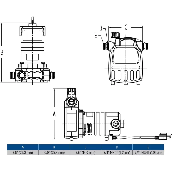 imageLittle Giant UPSP5 115Volt 1600 GPH 12 HP Manual NonSubmersible MultiPurpose Transfer Pump 10Ft Cord Black 555104