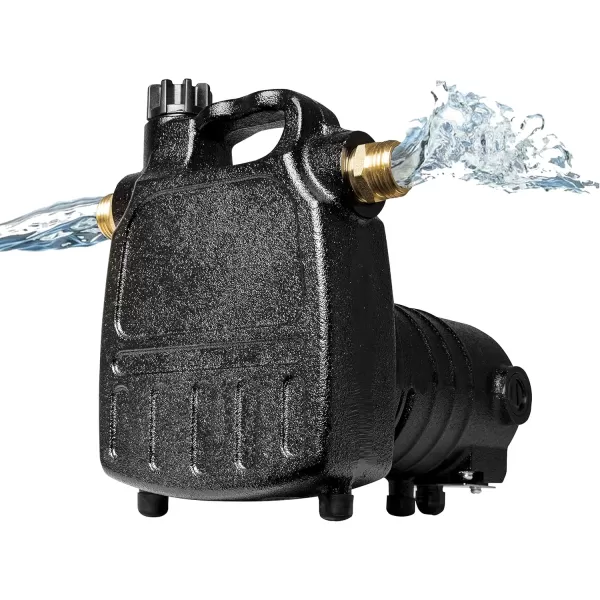 imageLittle Giant UPSP5 115Volt 1600 GPH 12 HP Manual NonSubmersible MultiPurpose Transfer Pump 10Ft Cord Black 555104