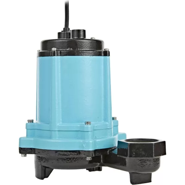 imageLittle Giant 12ECIM 115 Volt 12 HP 3000 GPH Cast Iron Manual Submersible Effluent Pump with 20Ft Cord Blue 512001