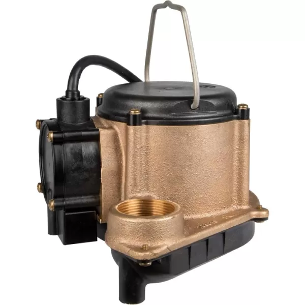 imageLittle Giant 6CBA 115Volt 13 HP 2760 GPH Automatic Submersible Epoxy Impregnated Cast Bronze Sump Pump for SaltyBriny Water Conditions with Integral Diaphragm Switch 10 Cord Bronze 506357Bronze  115V  10 Cord  Integral Diaphragm Switch