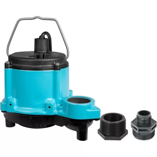 imageLittle Giant 6CIMR 115Volt 13 HP 2750 GPH Manual Submersible SumpUtility Pump with 25Ft Cord Blue 506274Pump