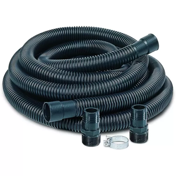 imageLittle Giant SPDK Sump Pump Discharge Hose Kit 114inch Hose  112 Inch and 114 Inch Adaptors 24FeetOriginal version