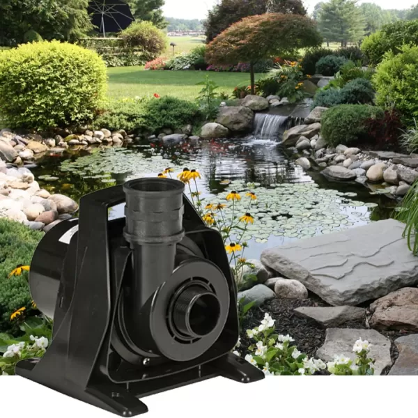 imageLittle Giant FP6 115Volt 5760 GPH Wet Rotor Submersible or Inline PondFountain Pump with 26Ft Cord Black 5661355760 GPH