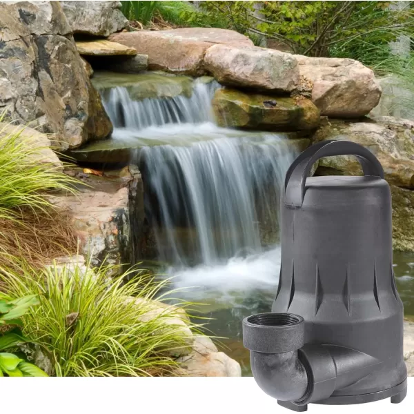 imageLittle Giant PWM2600 115Volt 2550 GPH Submersible Wet Rotor Waterfall Stream Pond Pump with 20Ft Cord Black 5172502550 GPH 155 Watts