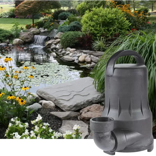 imageLittle Giant PWM2600 115Volt 2550 GPH Submersible Wet Rotor Waterfall Stream Pond Pump with 20Ft Cord Black 5172502550 GPH 155 Watts