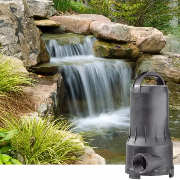 imageLittle Giant PWM2600 115Volt 2550 GPH Submersible Wet Rotor Waterfall Stream Pond Pump with 20Ft Cord Black 5172504080 GPH 410 Watts