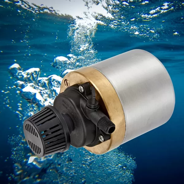 imageLittle Giant S580PT20 115 Volt 740 GPH Oilless Stainless Steel and Bronze Direct Drive Pump for Fresh or Salt Water Ponds or Fountains Steel 517100002335 GPH