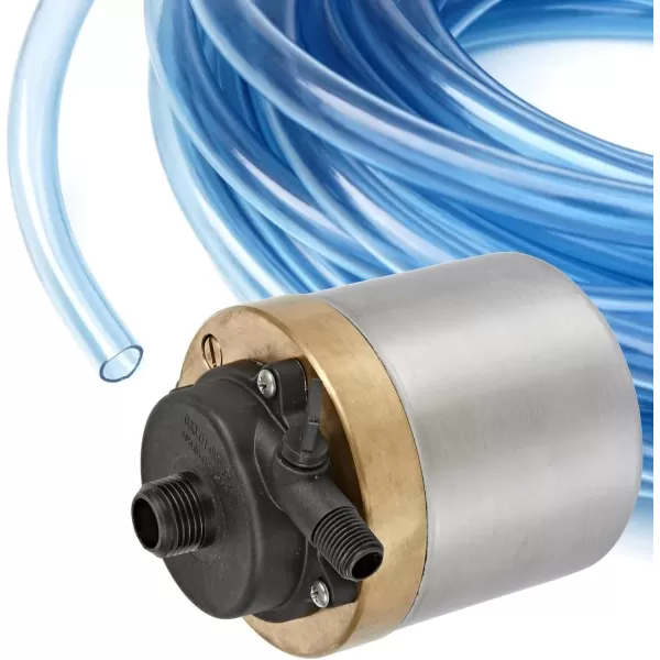 imageLittle Giant S580PT20 115 Volt 740 GPH Oilless Stainless Steel and Bronze Direct Drive Pump for Fresh or Salt Water Ponds or Fountains Steel 517100002920 GPH