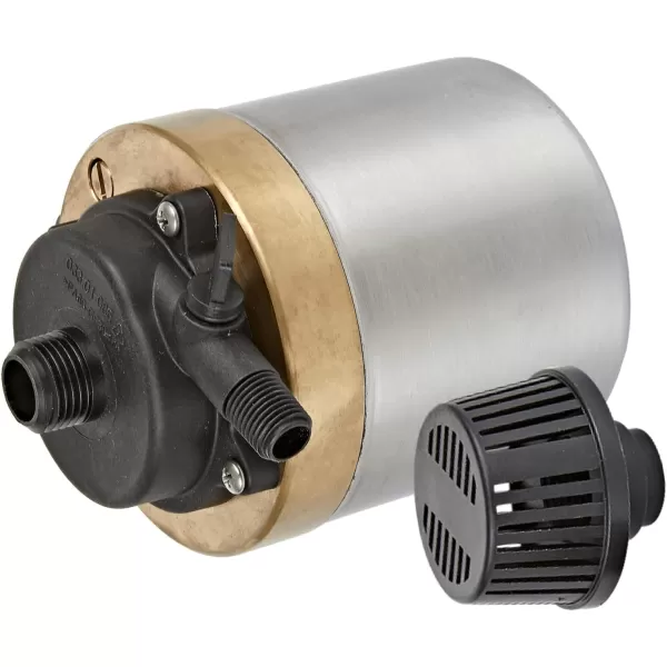imageLittle Giant S580PT20 115 Volt 740 GPH Oilless Stainless Steel and Bronze Direct Drive Pump for Fresh or Salt Water Ponds or Fountains Steel 517100002335 GPH