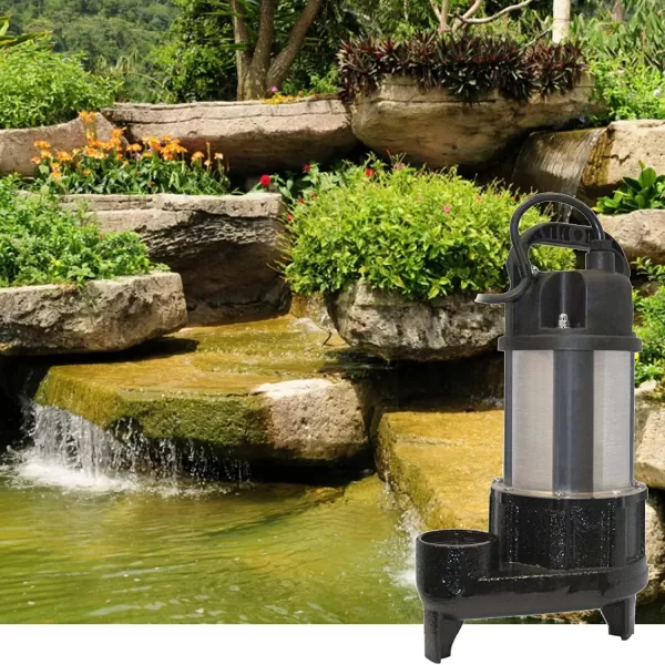 imageLittle Giant WGFP75 115 Volt 4890 GPH Stainless Steel And Cast Iron Water Feature Pump with 19Ft Cord Black 566069075 HP  4890 GPH