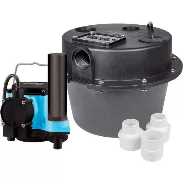 imageLittle Giant WRSC6 115Volt Compact Drainosaur Automatic Sump PumpBasin System  Studor 20346 RediVent Air Admittance Valve with PVC Adapter15