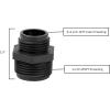 imageLittle Giant 599025 114inch MNPT x 34inch Male GHT Garden Hose Adapter for Utility Pond or Hydroponic Pumps with 114inch FNPT discharge Black1 MNPT x 34 GHT