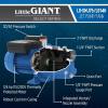 imageLittle Giant Select Series LGSWJ75LG14H Dual Voltage 115230 V 34 HP Shallow Well Jet PumpTank Combo 13 GPM Cast Iron Pump with 132 Gallon Pressure Tank BlueWhite 97080707