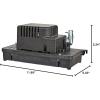 imageLittle Giant VCCA20P 115 Volt 130 HP 80 GPH Low Profile Plenum Condensate Removal Pump 6ft Cord plugless Black 554221101