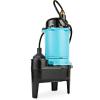 imageLittle Giant BSWC50T 12 HP 115 Volt 4920 GPH Automatic Submersible Cast Iron Sewage Pump with Tethered Float Switch and 30Ft Cord Blue 511257