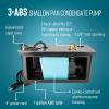 imageLittle Giant 1ABS 230volt 5060 Hz 1150 HP 205 GPH Automatic Shallow Pan Condensate Removal Pump for Ceiling Mounted Air Conditioners or Dehumidifiers BlackBlue 550532310 gph with tank fits 12 OD copper or rigid plastic tubing