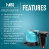 imageLittle Giant 1ABS 230volt 5060 Hz 1150 HP 205 GPH Automatic Shallow Pan Condensate Removal Pump for Ceiling Mounted Air Conditioners or Dehumidifiers BlackBlue 550532230volt plugless  no tank