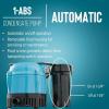 imageLittle Giant 1ABS 230volt 5060 Hz 1150 HP 205 GPH Automatic Shallow Pan Condensate Removal Pump for Ceiling Mounted Air Conditioners or Dehumidifiers BlackBlue 550532230volt plugless  no tank