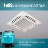 imageLittle Giant 1ABS 230volt 5060 Hz 1150 HP 205 GPH Automatic Shallow Pan Condensate Removal Pump for Ceiling Mounted Air Conditioners or Dehumidifiers BlackBlue 550532230volt plugless  no tank