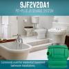 imageLittle Giant 9JF2V2DA1 Pit Plus JR Sewage Basin System with 115V 410 hp 6000 gph 9SCCIM Sewage Pump Float Switch with 20Ft Cord 2In VentDischargeand Alarm GreenBlueBlack 50967424x24  9SCCIM  Float  Indoor Alarm  2 Vent
