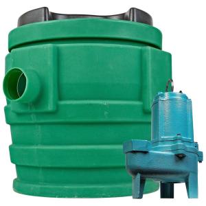 imageLittle Giant 9JF2V2DA1 Pit Plus JR Sewage Basin System with 115V 410 hp 6000 gph 9SCCIM Sewage Pump Float Switch with 20Ft Cord 2In VentDischargeand Alarm GreenBlueBlack 50967424x24  9SCCIM  Float  No Alarm  3 Vent