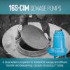 image:imageLittle Giant 16SCIM 230Volt 1 HP 9600 GPH Manual Submersible Sewage Ejector Pump 40 Leads Plugless 3Inch Discharge Blue 51463040 Lead Wires Plugless