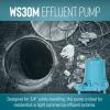 image:imageLittle Giant WS30M 115Volt 60 Hz 13 HP 5400 GPH Manual Submersible Effluent Pump with 20Ft Cord and Plug Blue 620010