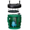 image:imageLittle Giant 9SF2V2D Pit Plus SR Sewage Basin System with 115Volt 410 HP 6000 GPH 9SCCIM Sewage Pump and 20Ft Cord GreenBlueBlack 50966124x24  9SCCIM  ECM Switch  No Alarm  2 Vent