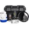 image:imageLittle Giant SPBS12HF 12 Amp 3180 GPH Sump Pump Battery Backup System with Controller Secondary Pump Switch Fittings Black 5064071 Amp
