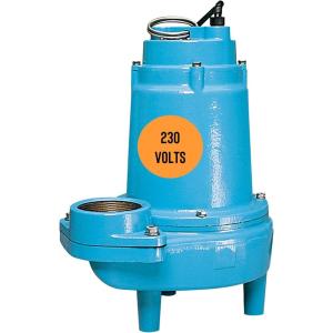 image:imageLittle Giant 16SCIM 230Volt 1 HP 9600 GPH Manual Submersible Sewage Ejector Pump 40 Leads Plugless 3Inch Discharge Blue 51463020 Lead Wires Plugless