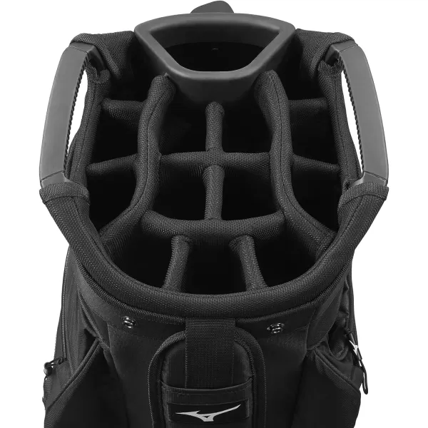 Mizuno BR-D4C Golf Cart Bag | 14 Way Top Cuff | Full Length Dividers | Single Shoulder Strap | Extra Large Insulated Cooler | Rainhood