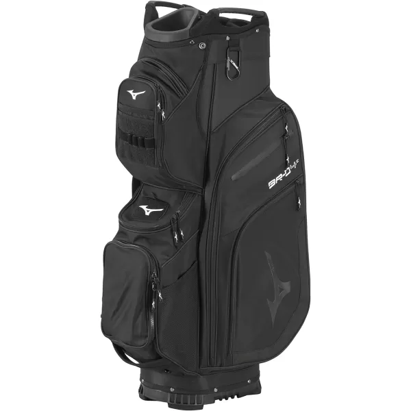 Mizuno BR-D4C Golf Cart Bag | 14 Way Top Cuff | Full Length Dividers | Single Shoulder Strap | Extra Large Insulated Cooler | Rainhood