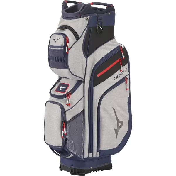 Mizuno BR-D4C Golf Cart Bag | 14 Way Top Cuff | Full Length Dividers | Single Shoulder Strap | Extra Large Insulated Cooler | Rainhood