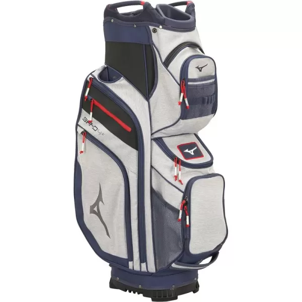 Mizuno BR-D4C Golf Cart Bag | 14 Way Top Cuff | Full Length Dividers | Single Shoulder Strap | Extra Large Insulated Cooler | Rainhood