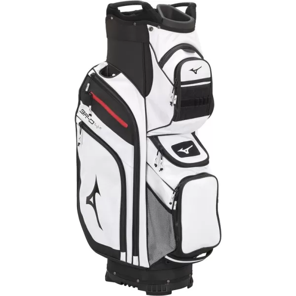 Mizuno BR-D4C Golf Cart Bag | 14 Way Top Cuff | Full Length Dividers | Single Shoulder Strap | Extra Large Insulated Cooler | Rainhood