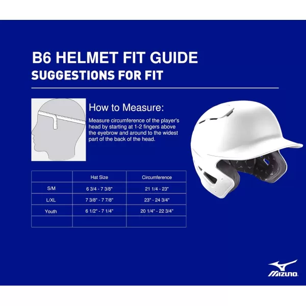 Mizuno Adult B6 Baseball Batting Helmet