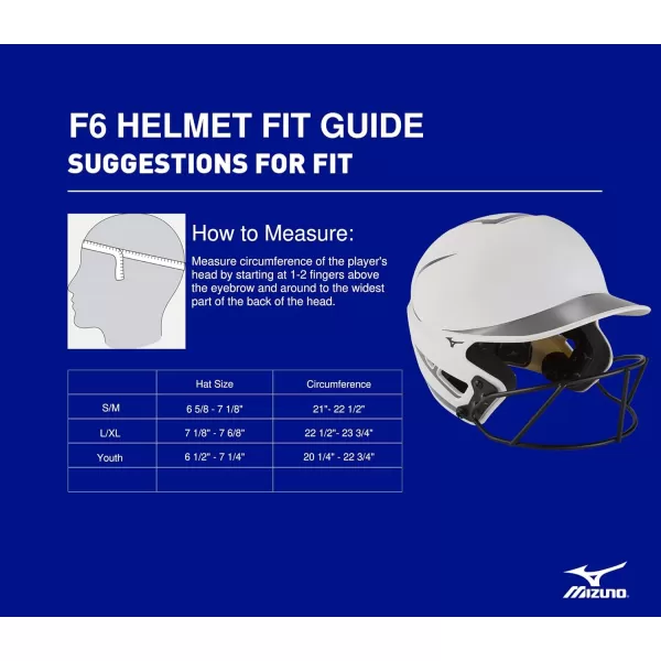 Mizuno Adult F6 Fastpitch Softball Batting Helmet with Mask