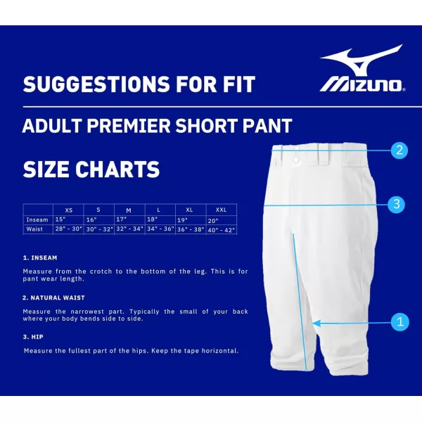 Mizuno Adult Premier Short Baseball Pant