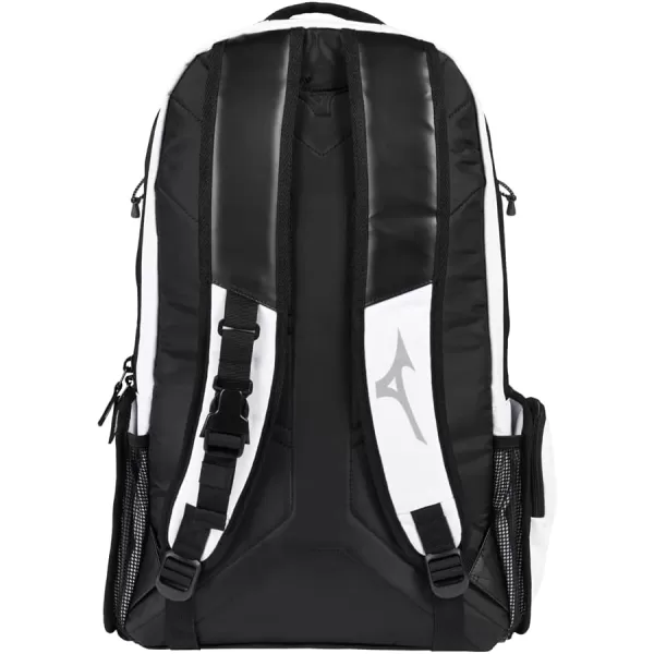 Mizuno MVP Backpack 22 | Baseball and Softball Bag | 4 Bat Sleeves | Felted Valuables Sleeve | Padded Back | Ventilated Footwear Storage | Molle Attachment Straps