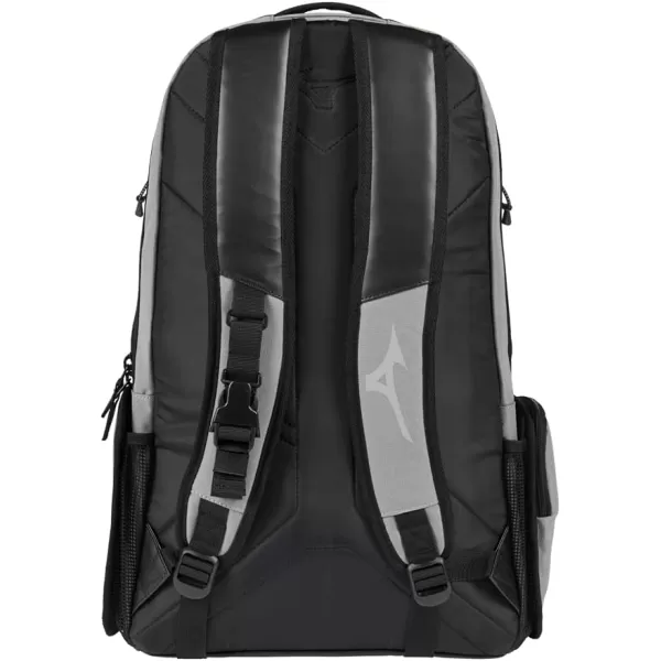 Mizuno MVP Backpack 22 | Baseball and Softball Bag | 4 Bat Sleeves | Felted Valuables Sleeve | Padded Back | Ventilated Footwear Storage | Molle Attachment Straps