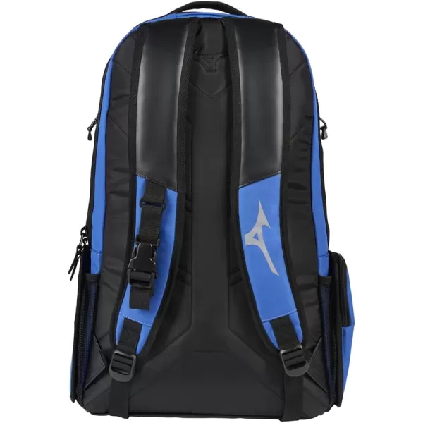 Mizuno MVP Backpack 22 | Baseball and Softball Bag | 4 Bat Sleeves | Felted Valuables Sleeve | Padded Back | Ventilated Footwear Storage | Molle Attachment Straps