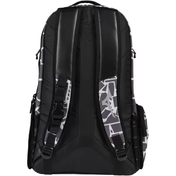 Mizuno MVP Backpack 22 | Baseball and Softball Bag | 4 Bat Sleeves | Felted Valuables Sleeve | Padded Back | Ventilated Footwear Storage | Molle Attachment Straps