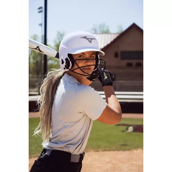 Mizuno MVP Series Solid Batting Helmet with Fastpitch Softball Mask