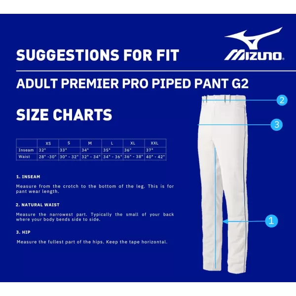 Mizuno Men's Premier Pro Piped G2 Baseball Pant