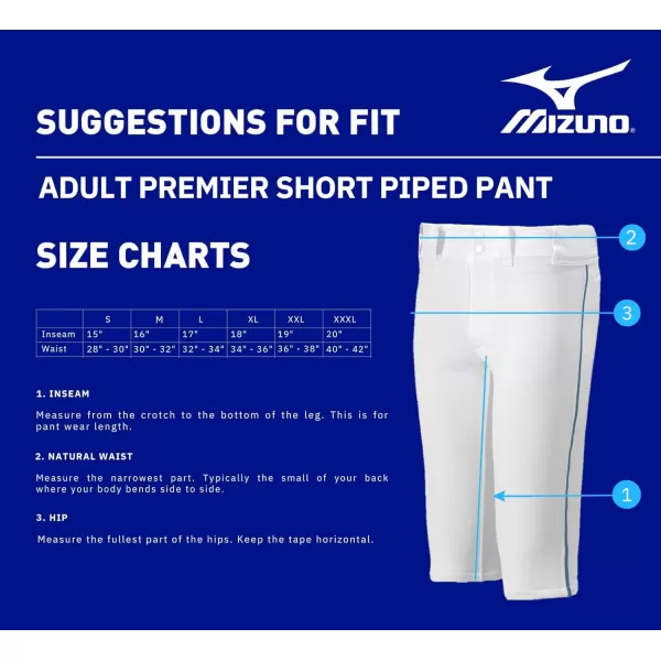 Mizuno Men's Premier Short Piped Pants