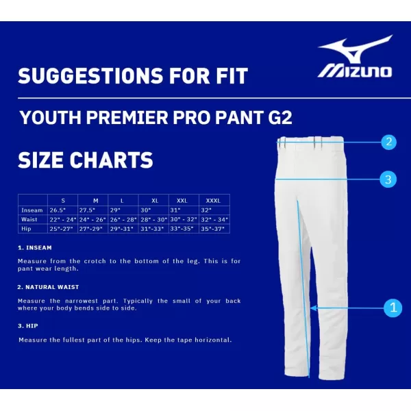 Mizuno Youth Premier Pro Baseball Pant G2