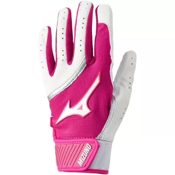 Mizuno MVP Adult Baseball Batting Gloves | Pair | Adult, Youth, and TBall | Nonslip Palm | FlexMesh Back | QuikAdjust Wrist Tab