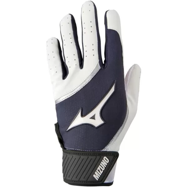 Mizuno MVP Adult Baseball Batting Gloves | Pair | Adult, Youth, and TBall | Nonslip Palm | FlexMesh Back | QuikAdjust Wrist Tab