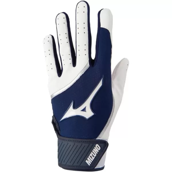 Mizuno MVP Adult Baseball Batting Gloves | Pair | Adult, Youth, and TBall | Nonslip Palm | FlexMesh Back | QuikAdjust Wrist Tab