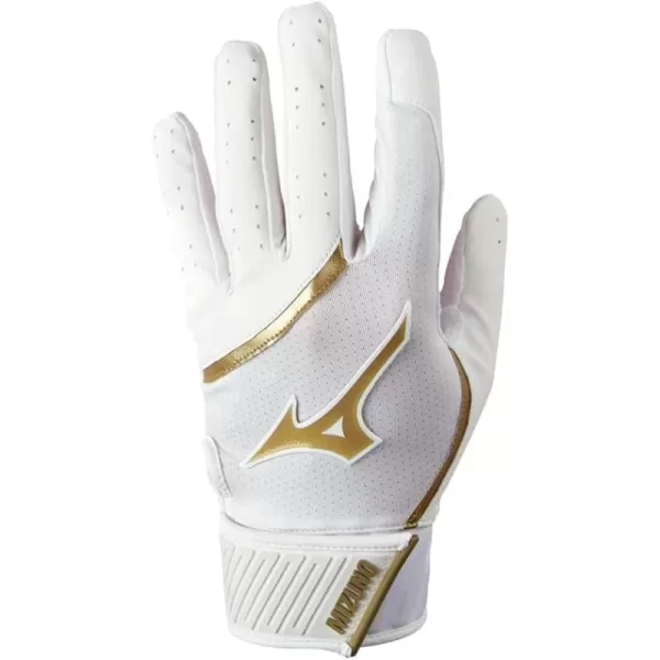 Mizuno MVP Adult Baseball Batting Gloves | Pair | Adult, Youth, and TBall | Nonslip Palm | FlexMesh Back | QuikAdjust Wrist Tab